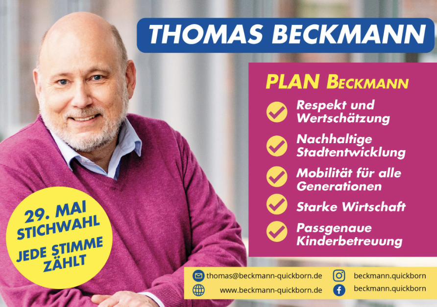 Thomas Beckmann, Bürgermeister der Stadt Quickborn