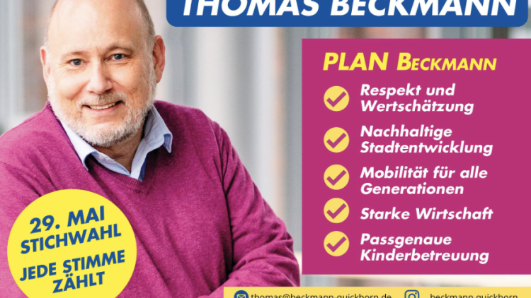 Thomas Beckmann, Bürgermeister der Stadt Quickborn