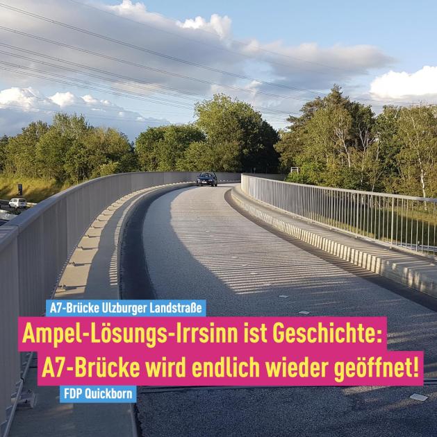 AmpelLösungsIrrsinn ist Geschichte Die A7Brücke wird endlich wieder